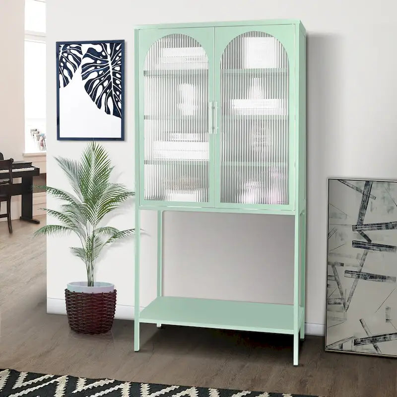 Rangement en verre vers le bas