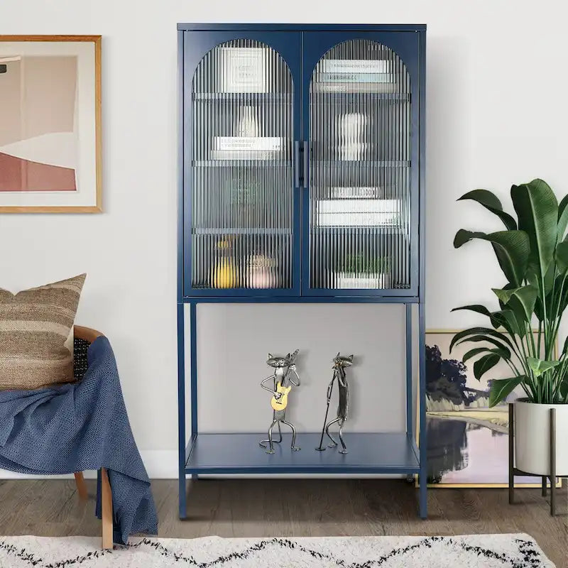 Rangement en verre vers le bas