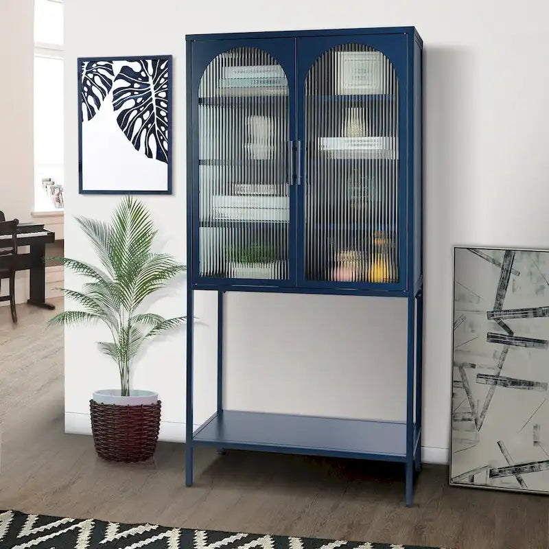 Rangement en verre vers le bas