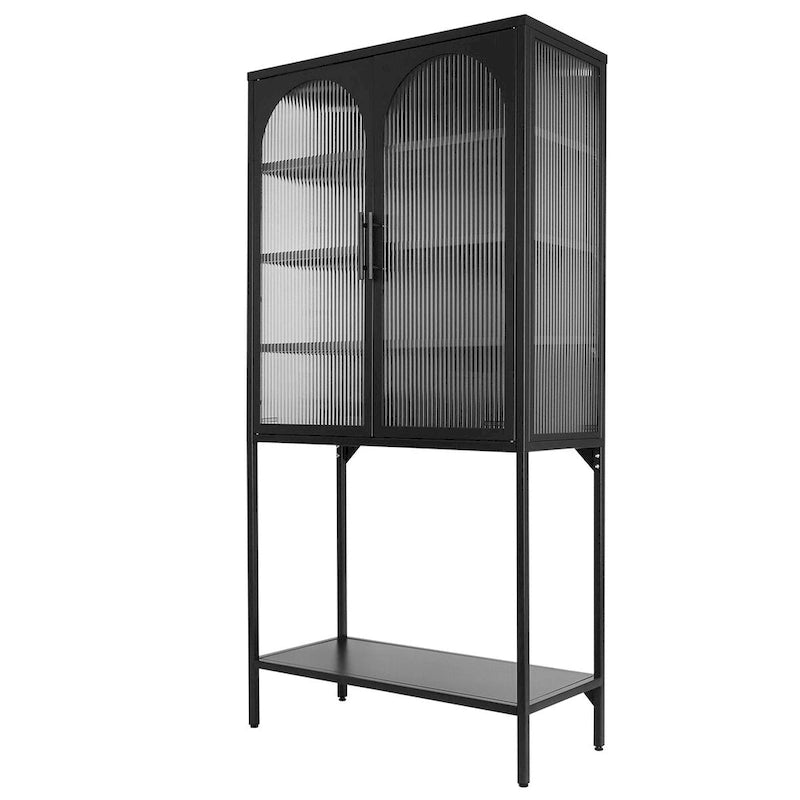 Rangement en verre vers le bas