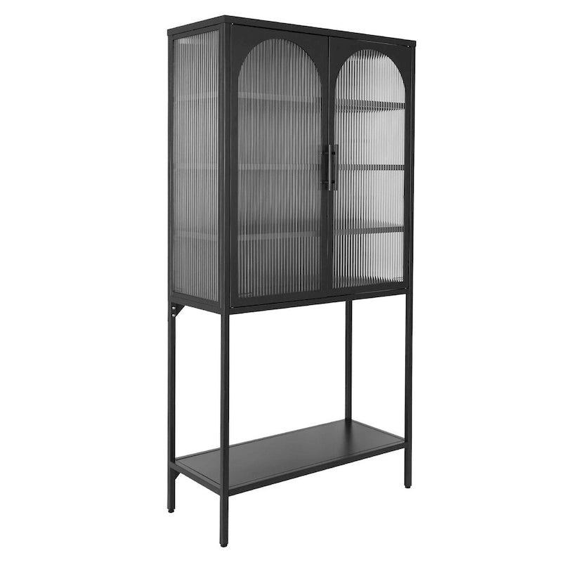 Rangement en verre vers le bas