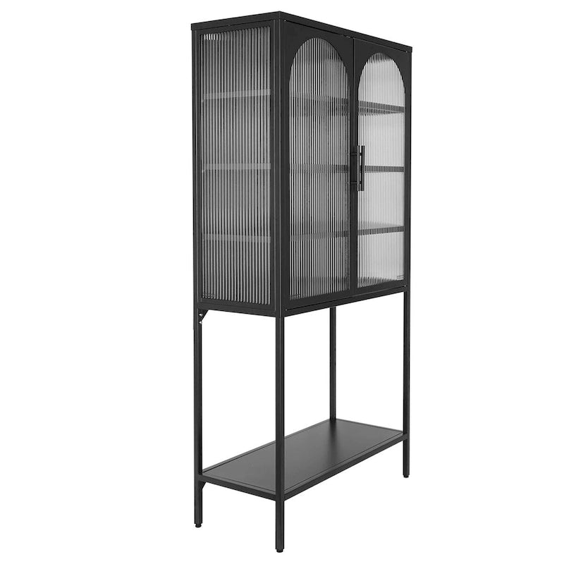 Rangement en verre vers le bas