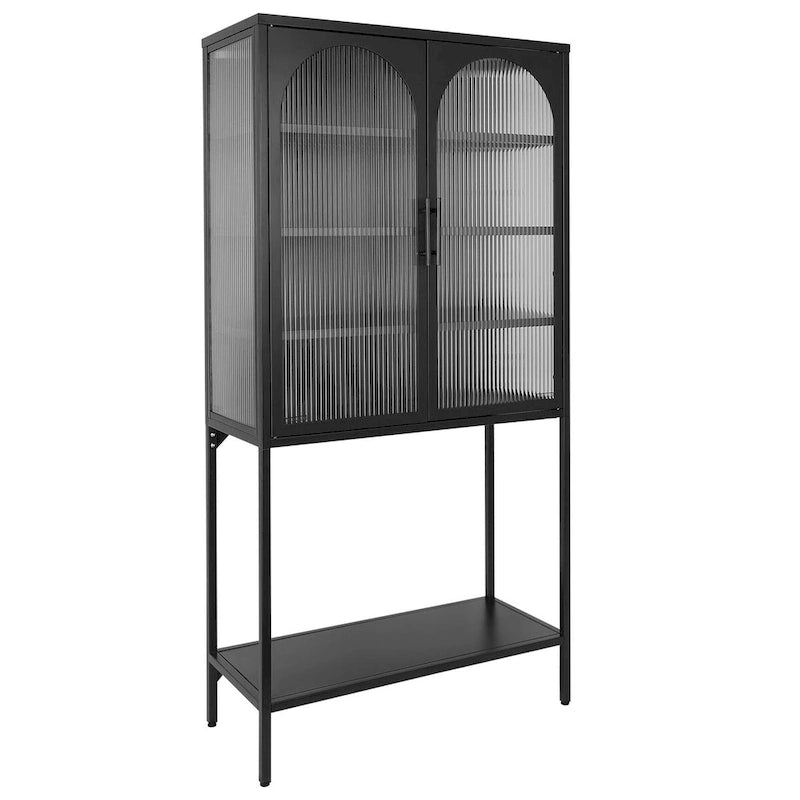 Rangement en verre vers le bas