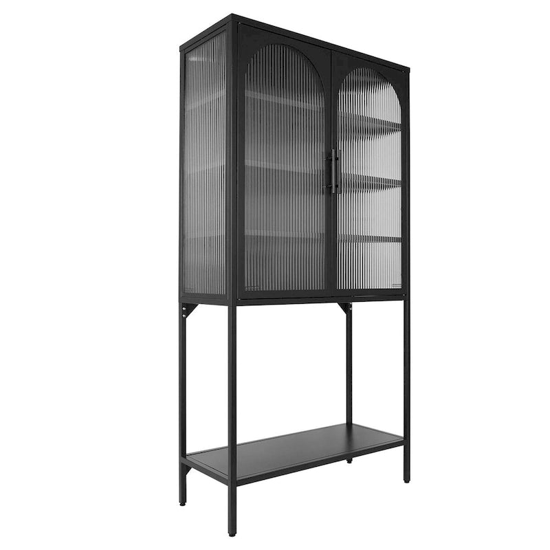 Rangement en verre vers le bas