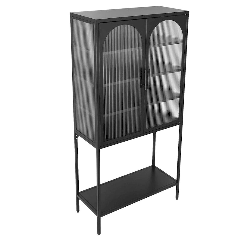 Rangement en verre vers le bas