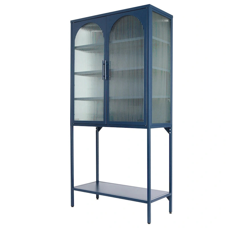 Rangement en verre vers le bas