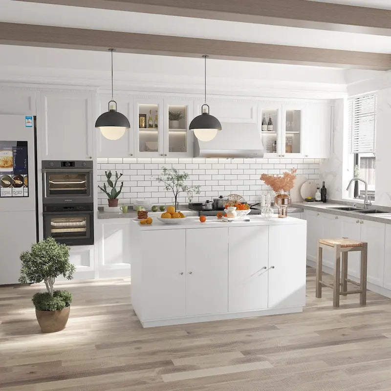 Bahut-buffet Mid-century en bois massif