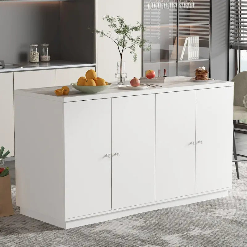 Bahut-buffet Mid-century en bois massif