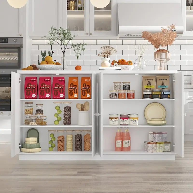 Bahut-buffet Mid-century en bois massif