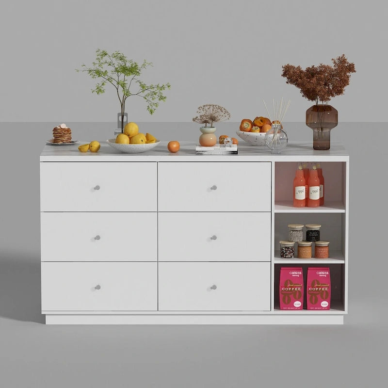 Bahut-buffet Mid-century en bois massif