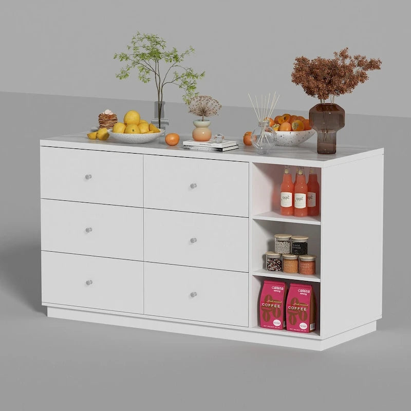 Bahut-buffet Mid-century en bois massif