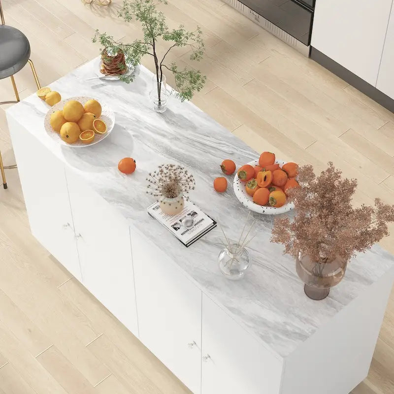 Bahut-buffet Mid-century en bois massif