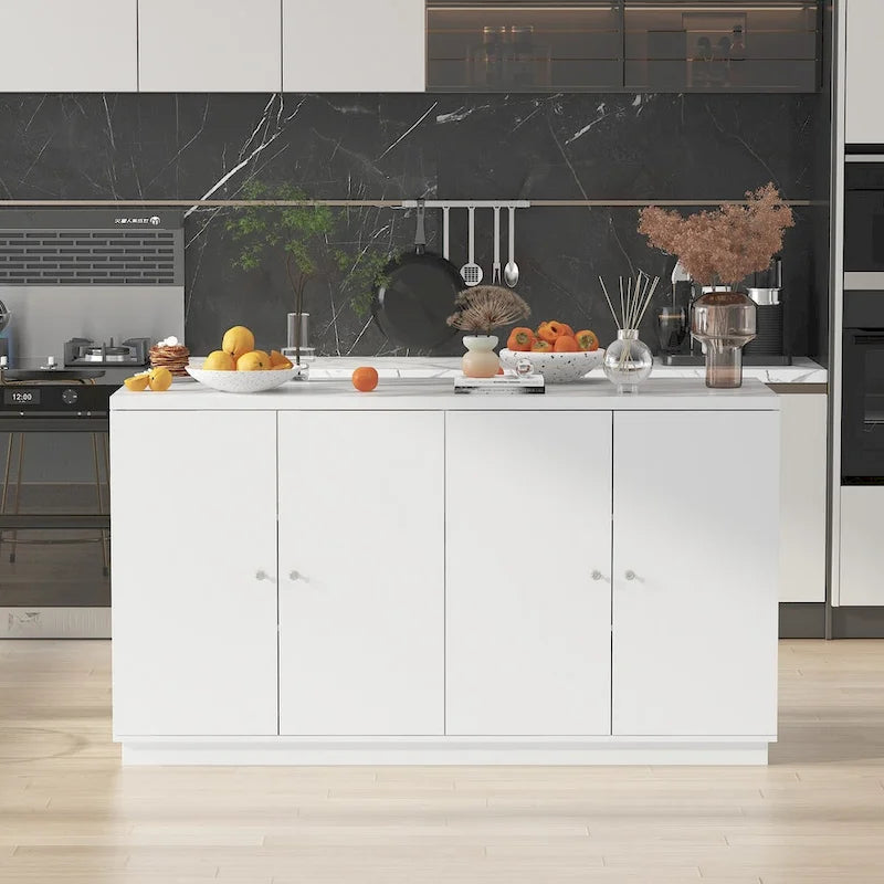 Bahut-buffet Mid-century en bois massif