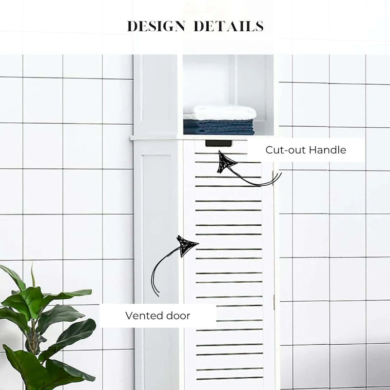 Meuble de rangement haut de salle de bain, colonne de salle de bain étroite – 35,2 cm (L) x 26,4 cm (l) x 172,7 cm (H)