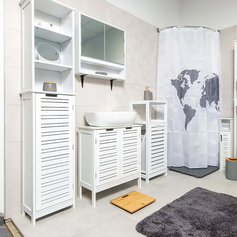 Meuble de rangement haut de salle de bain, colonne de salle de bain étroite – 35,2 cm (L) x 26,4 cm (l) x 172,7 cm (H)