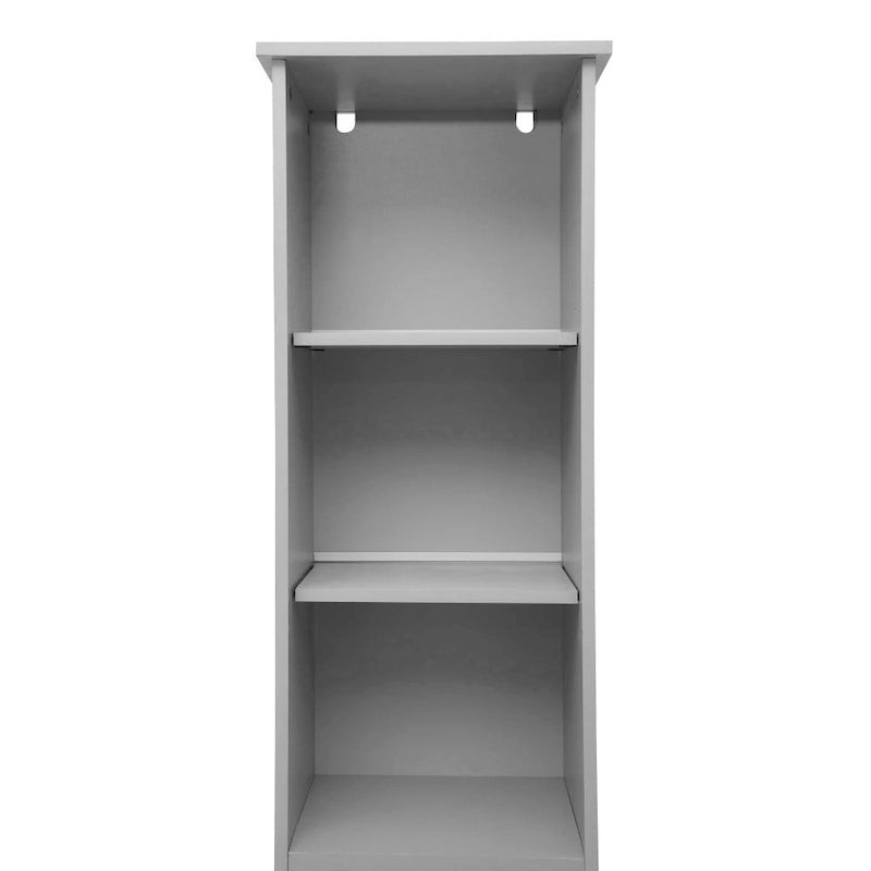 Colonne de rangement de salle de bain autoportante moderne avec étagères et porte à fermeture magnétique