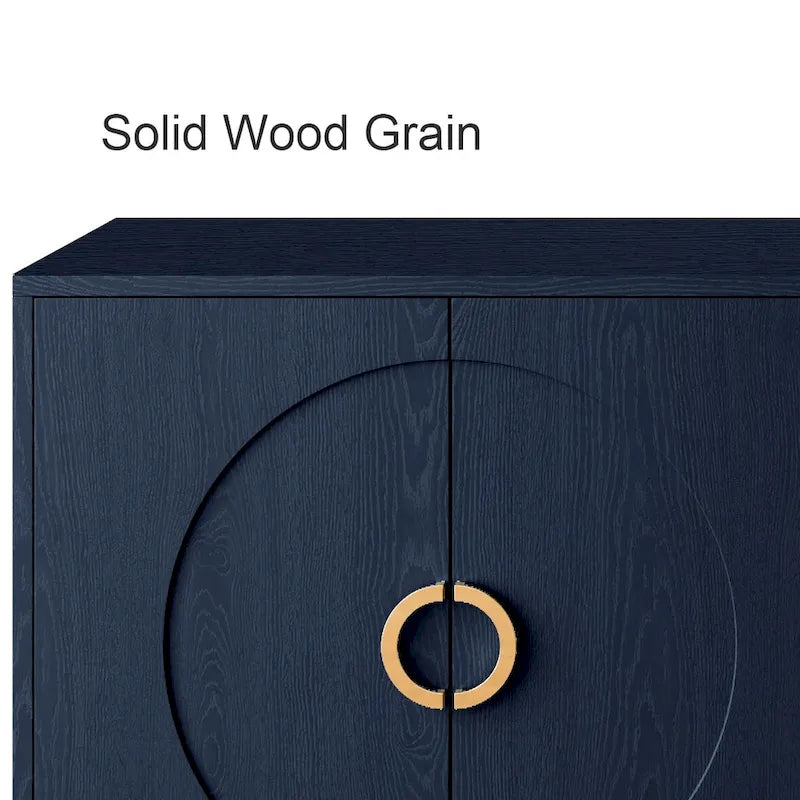 Armoire de rangement moderne en bois laqué 4 portes, pour le salon